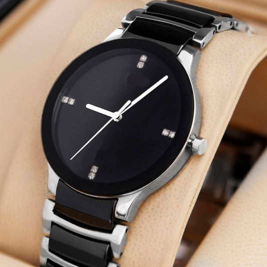 Classic Luxury Men's Stainless Steel Analog Quartz Watch – Elegant Dress Wristwatch for Men & Boys | Stylish Waterproof Business Timepiece