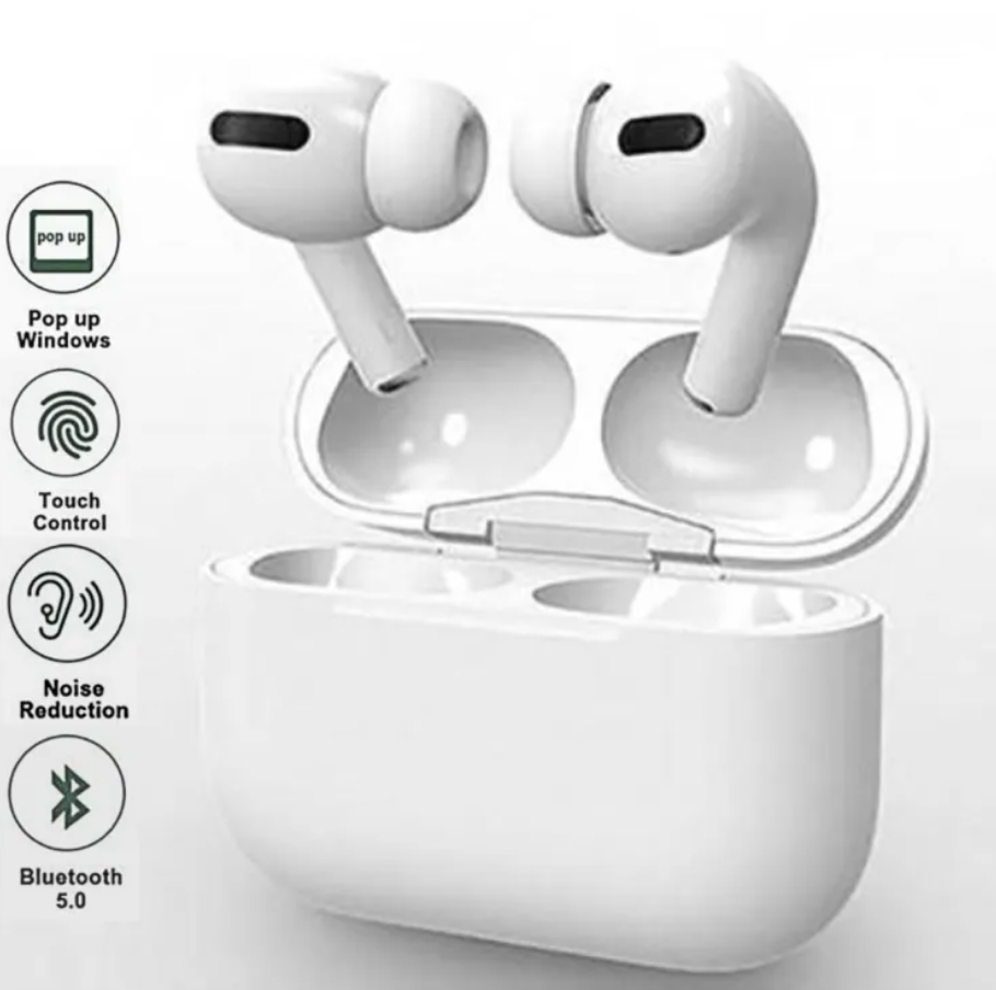AirPods Air Pro 3rd Gen TWS Bluetooth Earbuds | True Wireless Stereo Earphones | Dual Headset with Mic | Compatible with All Bluetooth Devices | High Bass Handfree